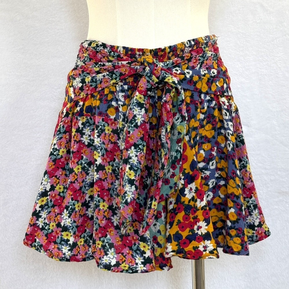 Patrons of Peace Boho Flowy Pull On Womens Floral Print Skort Size Medium